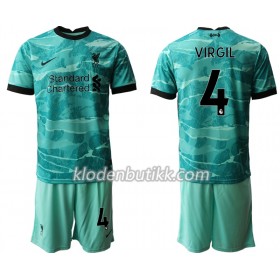 Liverpool Virgil van Dijk 4 Barn Bortedraktsett 2020-2021 Kortermet (+ Korte bukser)